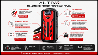 Arrancador de Coches Inalámbrico  Portátil - de 12V