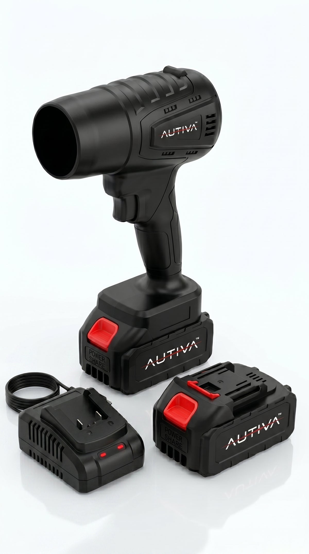 Soplador de coche/Hojas Eléctrico Inalámbrico de 380W, Turbo de Alta Velocidad.
